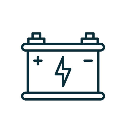 Icon illustrating battery services and replacements at Bosch Car Service Northcliff Auto